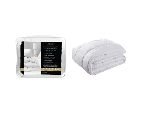 Royal Comfort 800GSM Silk Blend Quilt Duvet Ultra Warm Winter Weight Doona