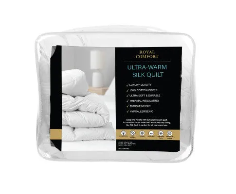 Royal Comfort 800GSM Silk Blend Quilt Duvet Ultra Warm Winter Weight Doona