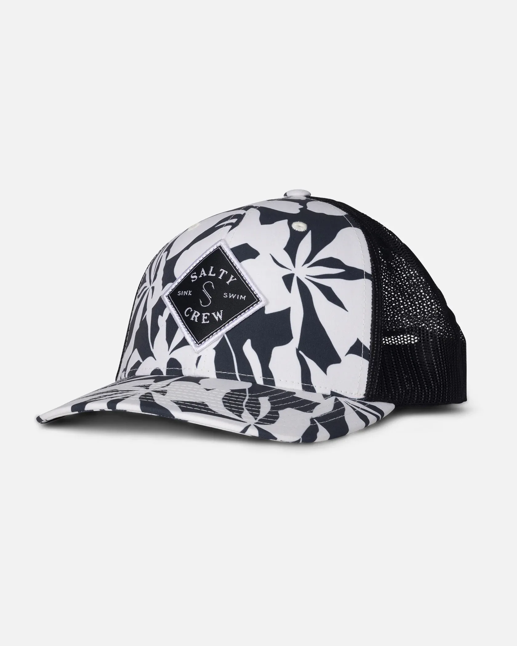 Salty Crew Womens Sealine Retro Trucker Hat - Optic Black