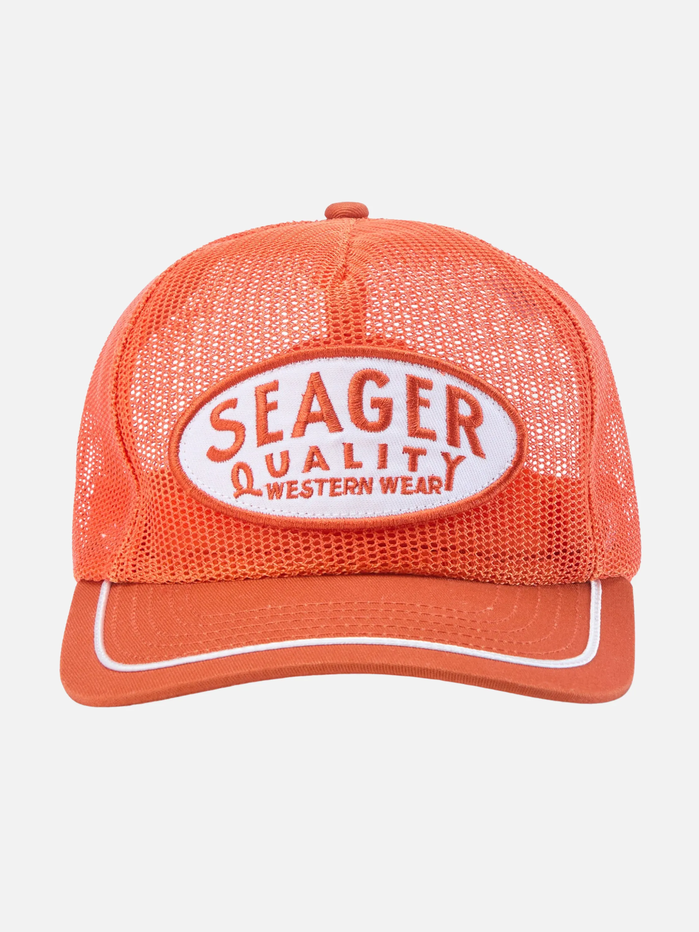 Seager Old Town All Mesh Snapback - Blaze Orange