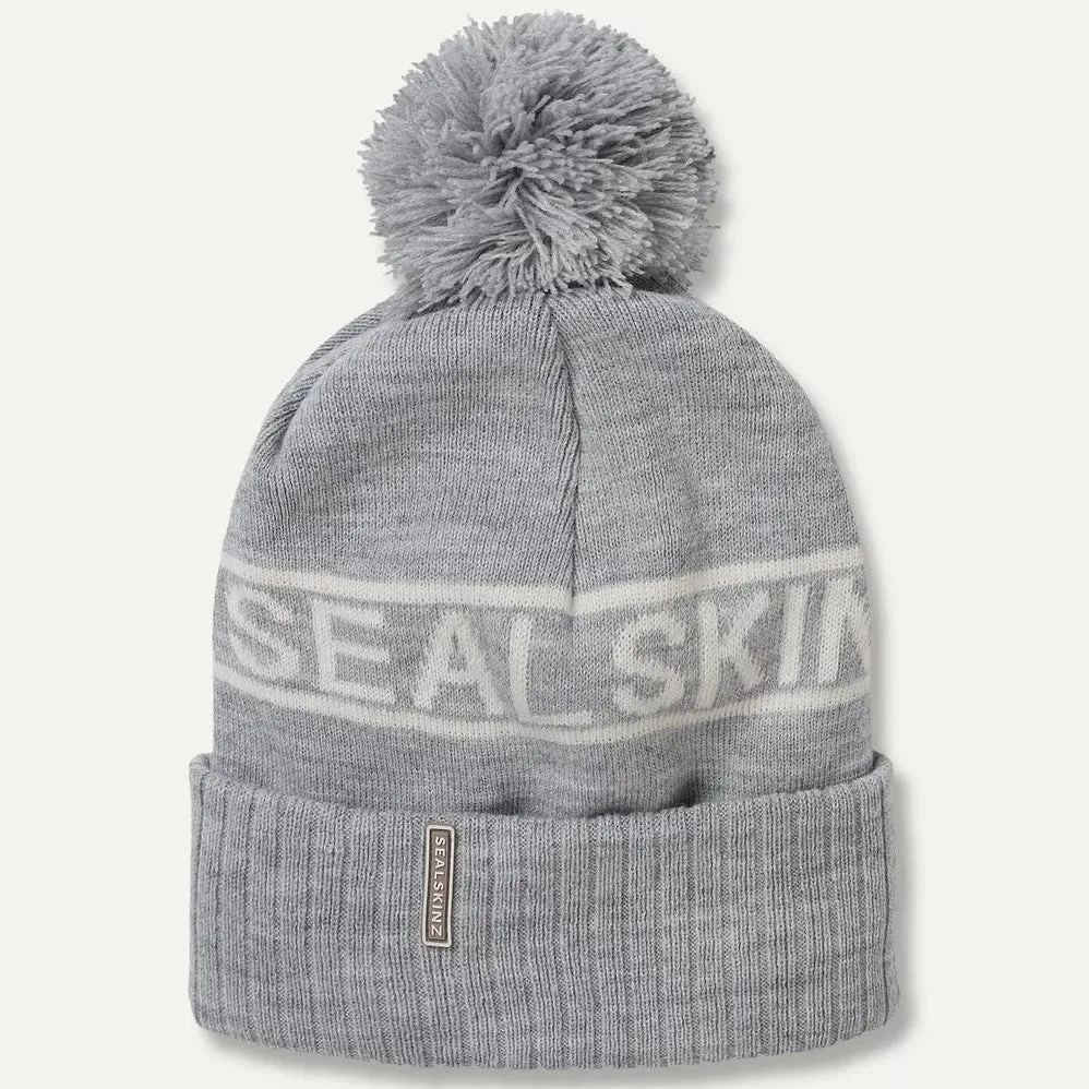 Sealskinz Waterproof Icon Heacham Booble Hat Unisex (Grey Cream)