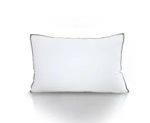 Silk Blend Pillow Hypoallergenic Gusset Cotton Cover Twin Pack White 50 x 75cm