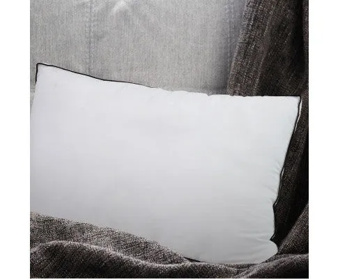 Silk Blend Pillow Hypoallergenic Gusset Cotton Cover Twin Pack White 50 x 75cm