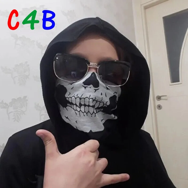 Skull Motorcycle Balaclava Full Face Mask Motor Helmet Liner Hats Ski Paintball Tactical Snowboard Biker Riding Hood  Shield
