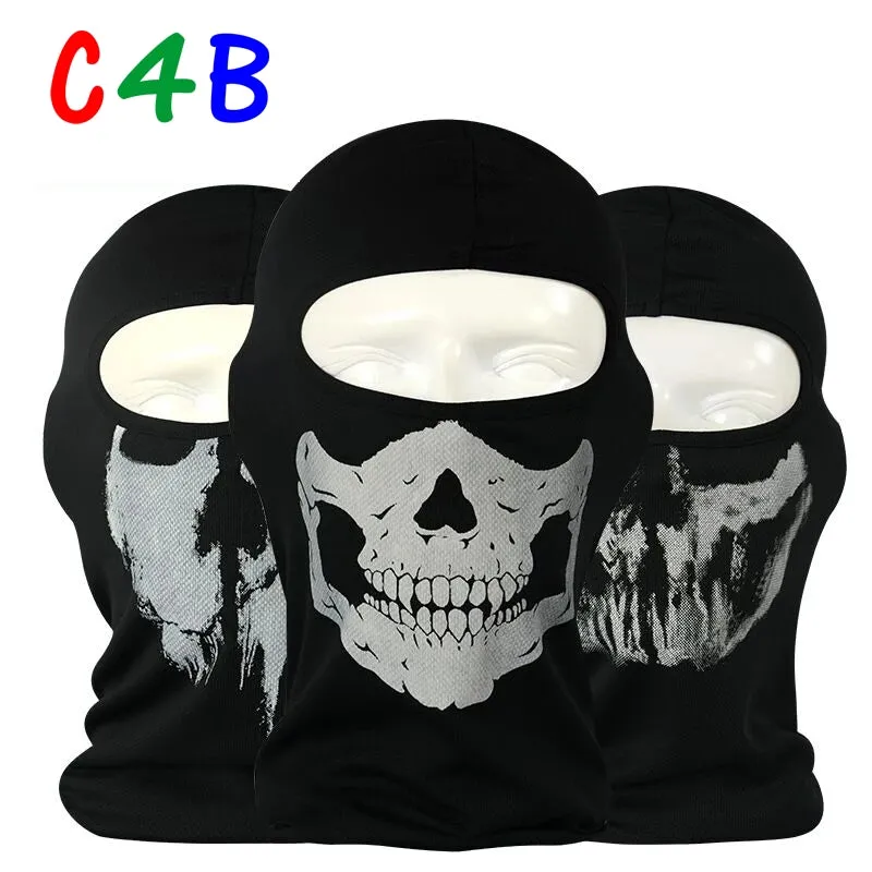 Skull Motorcycle Balaclava Full Face Mask Motor Helmet Liner Hats Ski Paintball Tactical Snowboard Biker Riding Hood  Shield