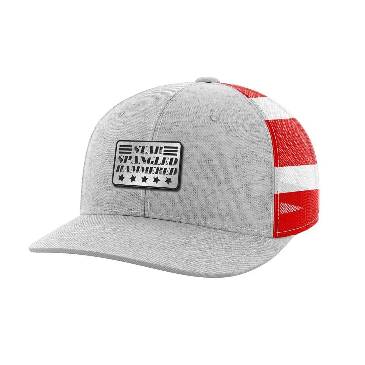 Star Spangled Hammered Black Patch Hat