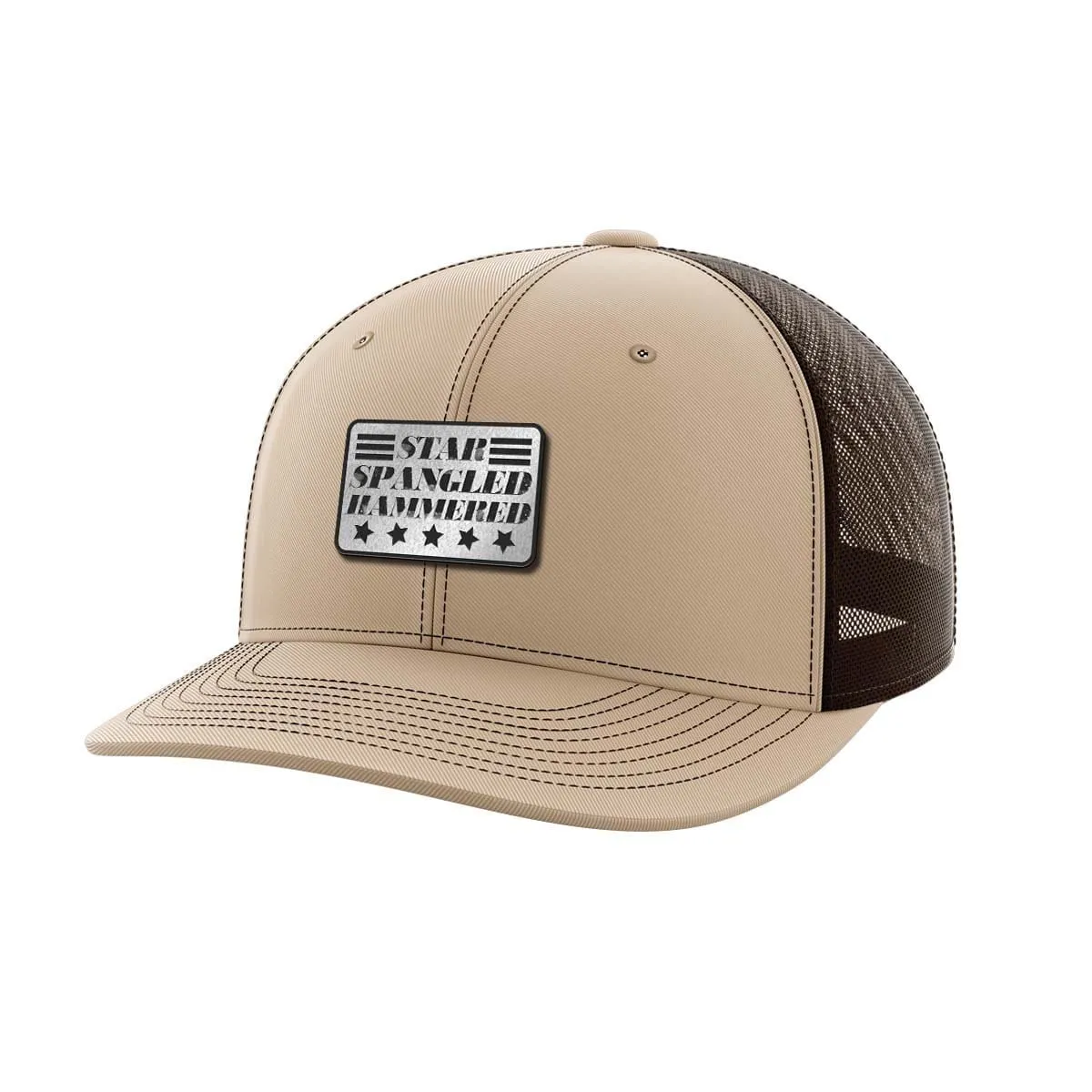 Star Spangled Hammered Black Patch Hat