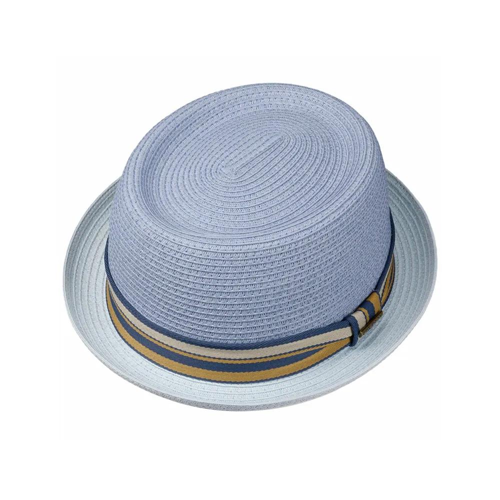 Stetson - Licano Toyo Pork Pie - Straw Hat - Light Blue