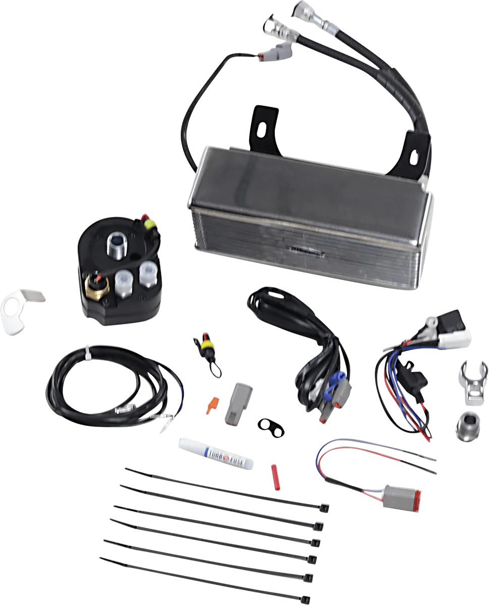 UltraCool RF-1SS Below Regulator Mounted Oil Cooler Kit - Chrome