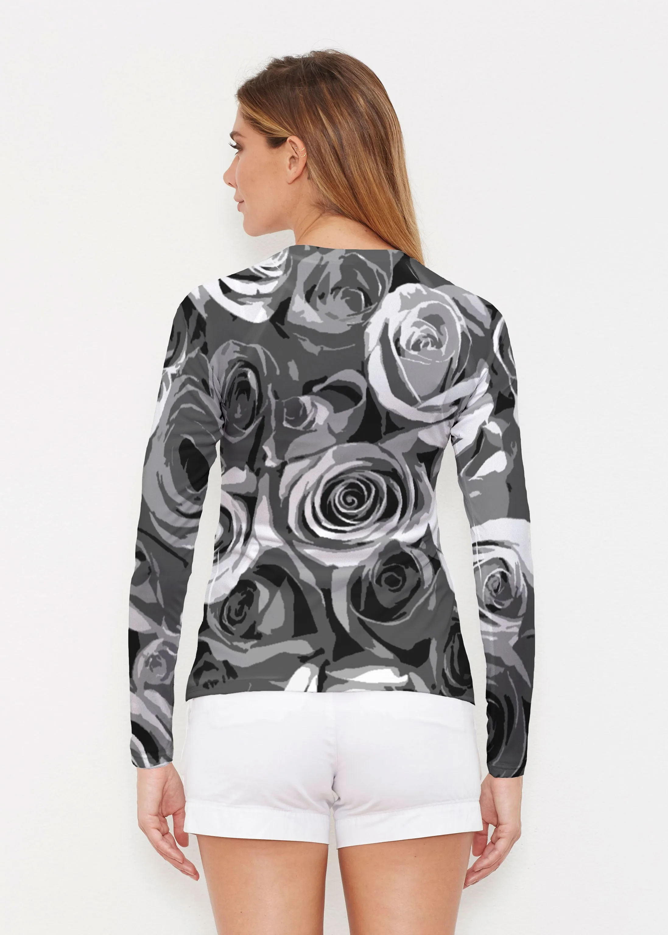 Vintage Rose (5165) ~ Long Sleeve Rash Guard