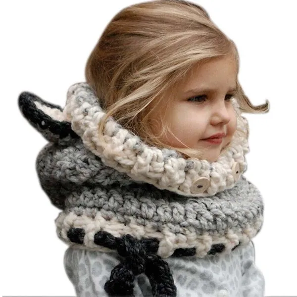 Warm Baby Girls Hats Handmade Kids Winter Wind Protection Hats