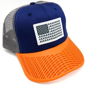 'Wave' Trucker Hat - Blue/Orange