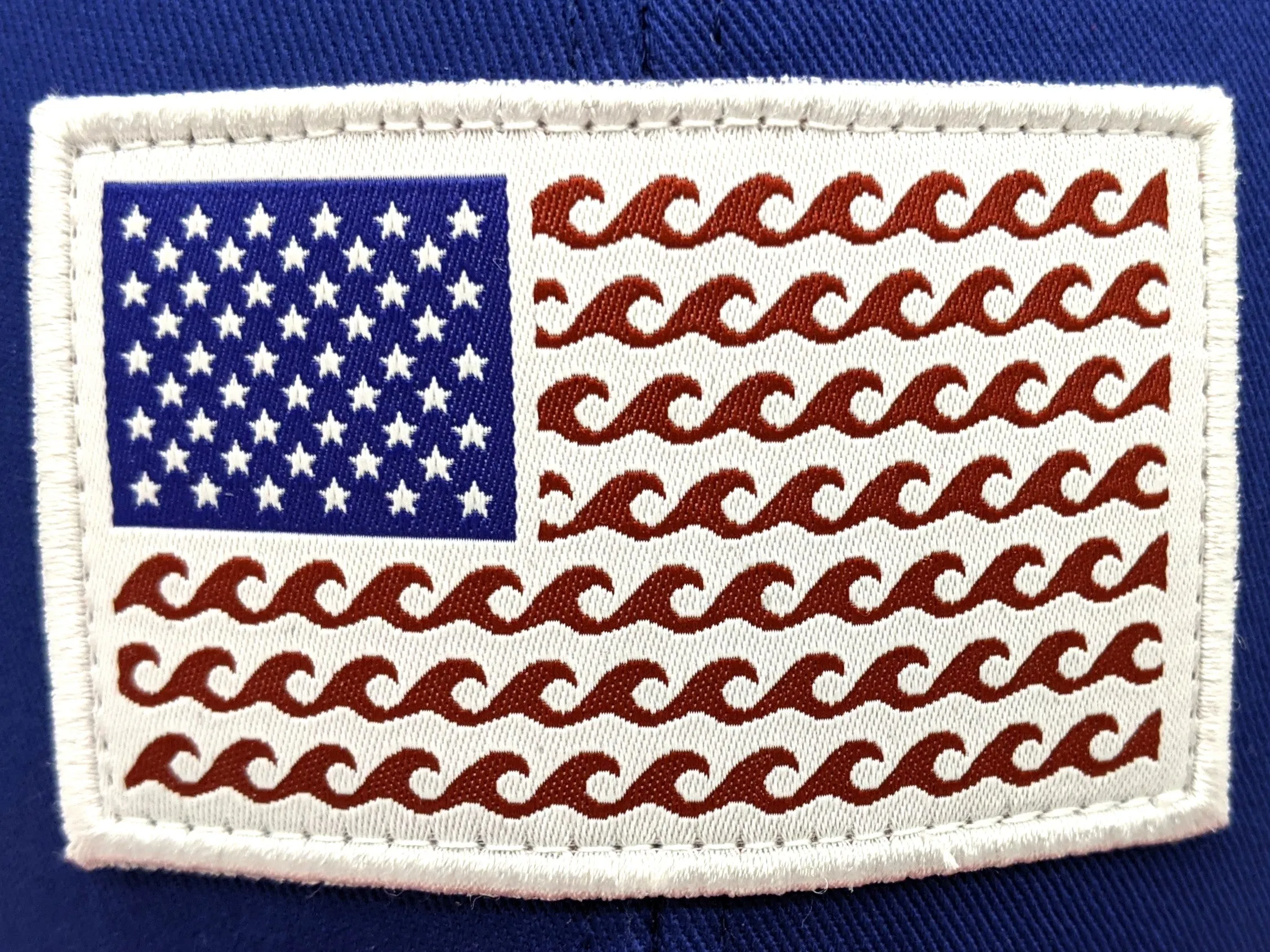 'Wave' Trucker Hat - Blue/Red