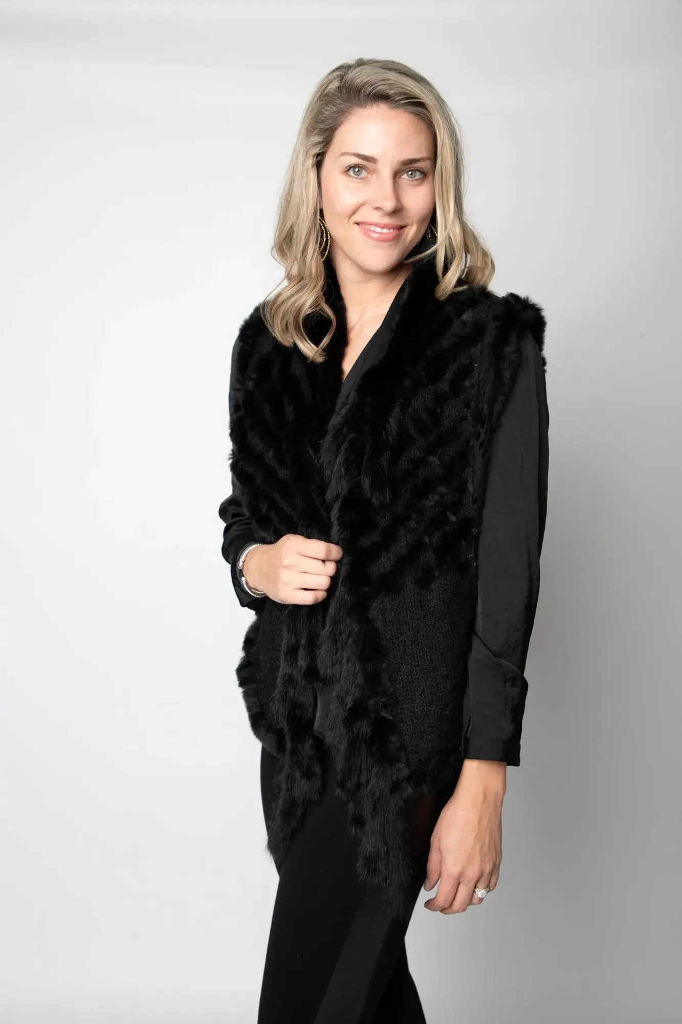 Wool/Rex/Long Hair Rabbit Vest